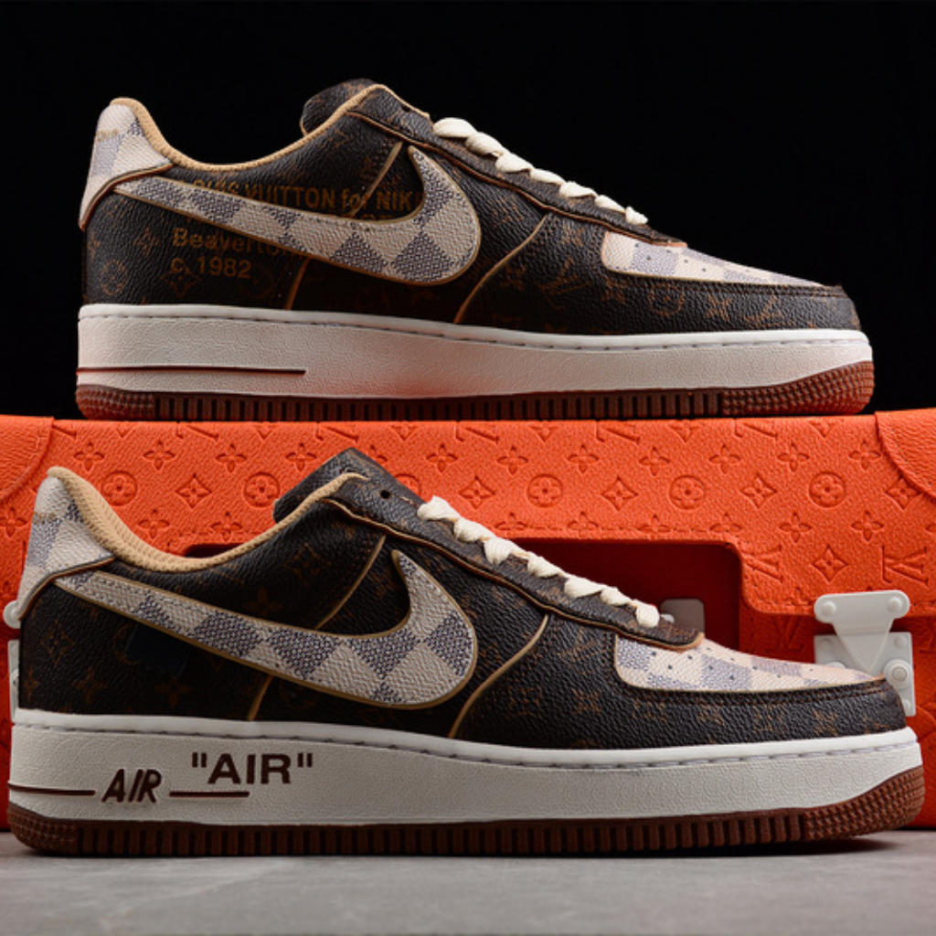 Nike Air Force 1 Low Louis Vuitton Monogram Brown Damier Azur