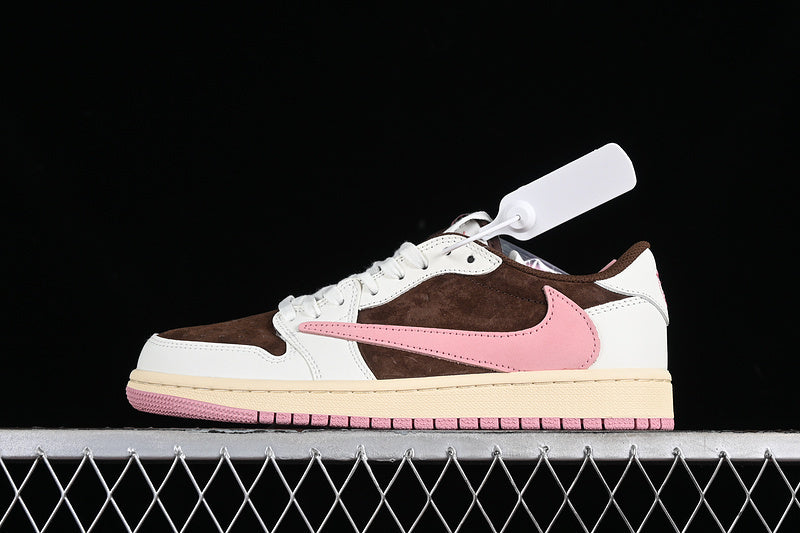 TRAVIS SCOTT X AIR JORDAN 1 LOW OG DARK PONY/PINK OXFORD – Manfrim