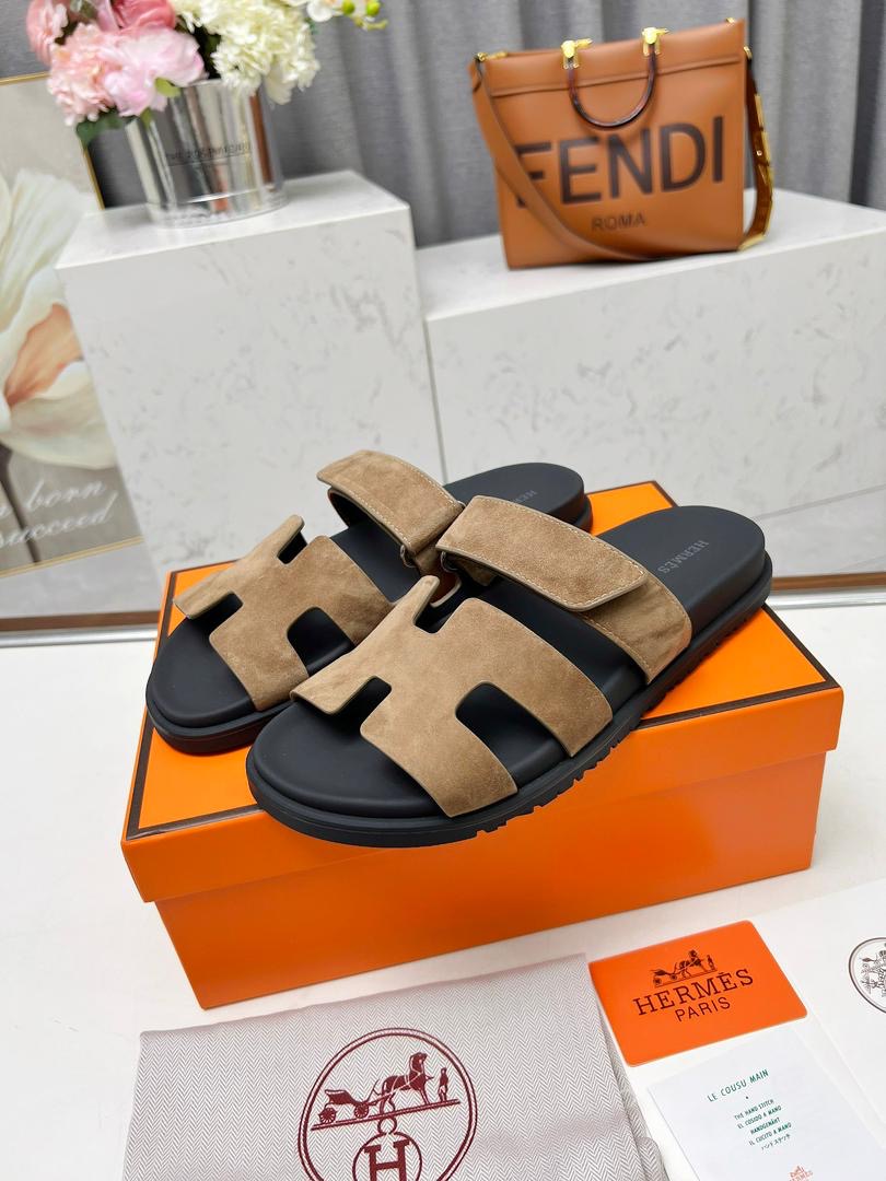 Hermes Chypre Sandal Beige Calfskin Leather – Manfrim Store