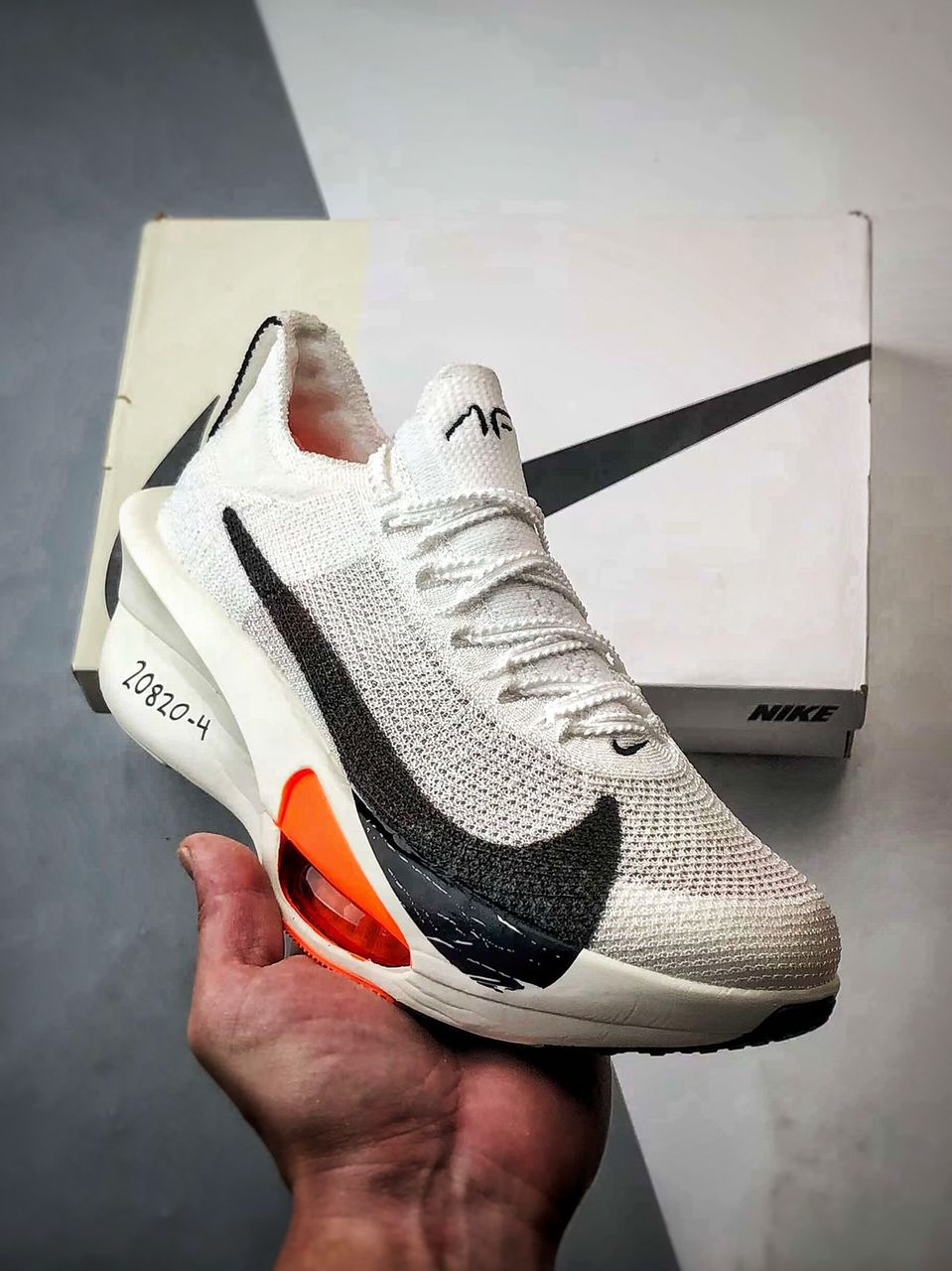 NIKE AIR ZOOM ALPHAFLY NEXT% 3 PROTO BRANCO/PRETO/LARANJA ZD6206
