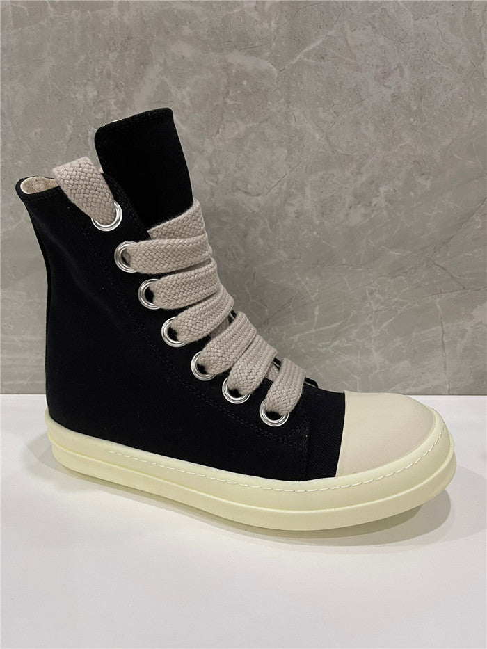 Rick Owens Jumbo Lace Padded Sneaks Black Milk – Manfrim Store