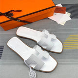Hermes Oran Sandal White Calfskin Leather