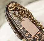 Coach Hutton Signature Snake Chain Bag Ferragens Douradas
