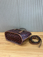 Coach Taxi Tote 21 Signature Bordô Ferragens Douradas