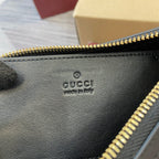 Gucci GG Emblem Small Shoulder Bag Black