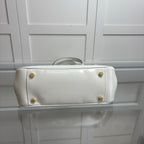 Coach Asher Shoulder Bag Shiny Crinkle Leather White