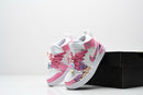 Air Jordan 1 Mid white and pink infantil