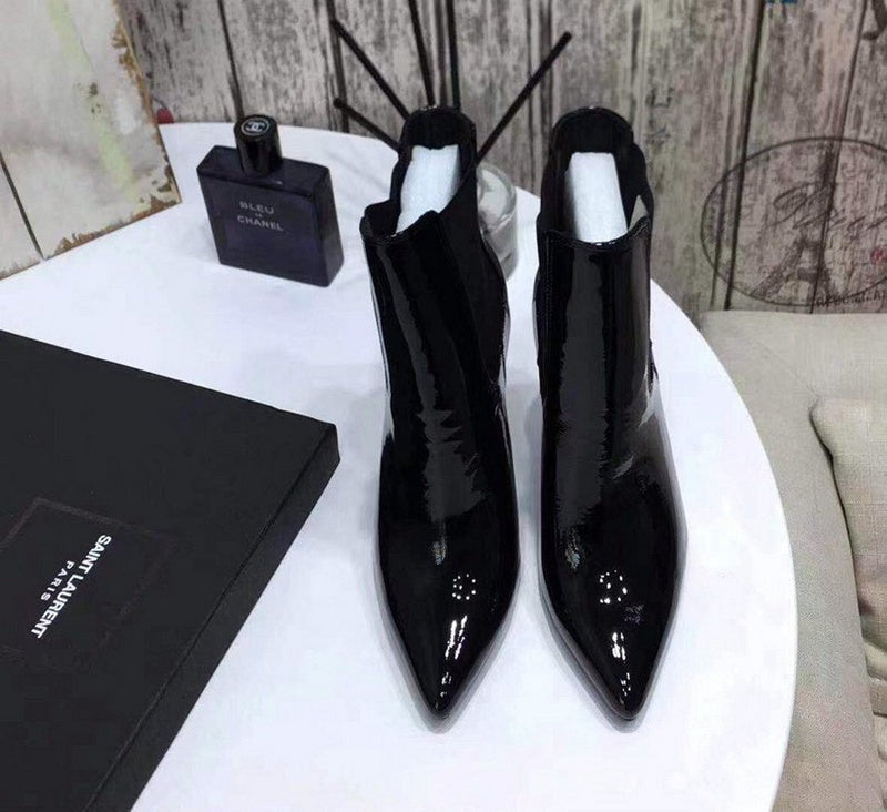 bota de cano curto Saint Laurent blue
