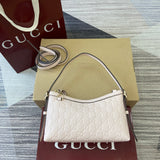 Gucci GG Emblem Small Shoulder Bag Off-White