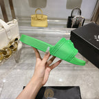 Versace Medusa Slide Borracha Verde.