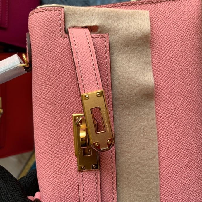 Bolsa Kelly Sellier Mini II Rose Azalée (tamanho 20) .