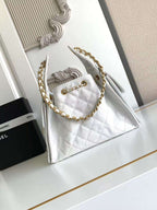 Bolsa Hobo  Chanel 25 White Small