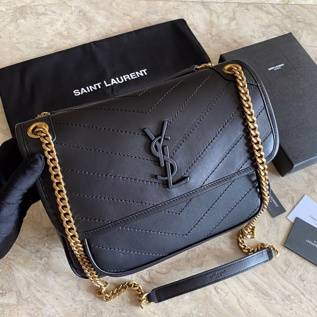 Saint Laurent NIKI baby Bag Black Ferragens Douradas