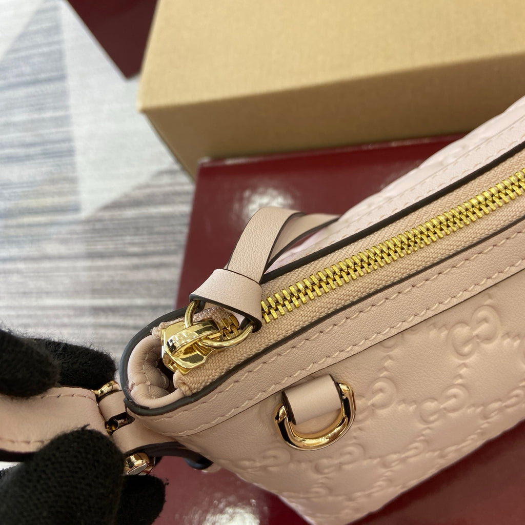 Gucci GG Emblem Small Shoulder Bag Off-White