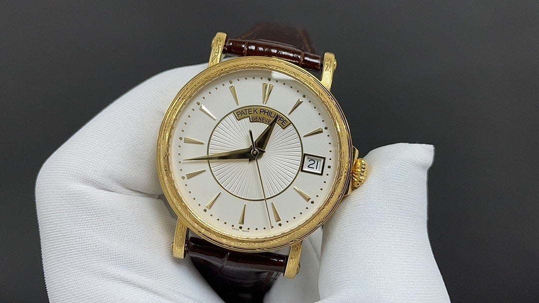 Patek Philippe Calatrava "Officer's Case" Silver Opaline Dial