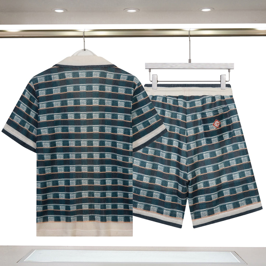 Casablanca Green Crochet Mosaic Knit Co-ord