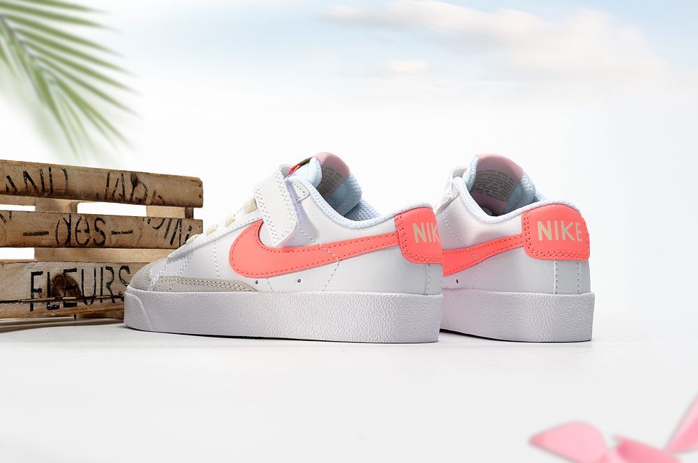 Nike Blazer Low '77 PS White Echo Pink Magic Ember Infantil