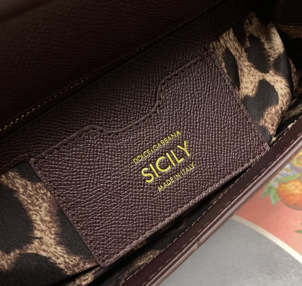 Dolce & Gabbana Sicily Small Handbag Brown
