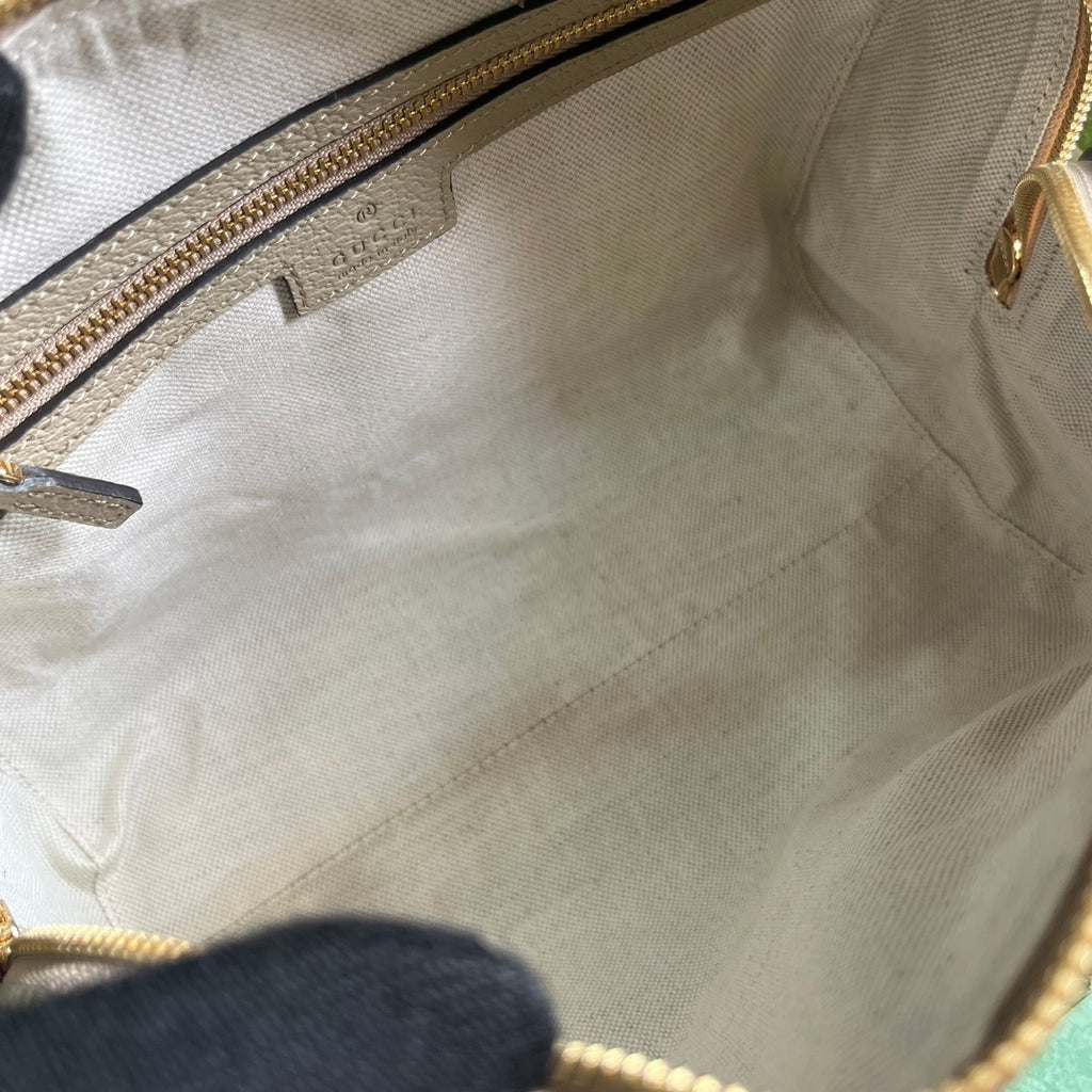 Gucci Ophidia Mini Boston Bag Off-White
