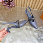 Louis Vuitton LV Vibe Slingback Pumps Gray