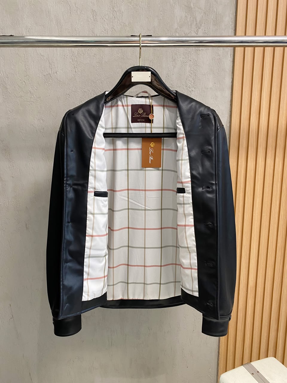 Loro Piana Evandro Calfskin Overshirt Black