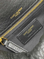 Yves Saint Laurent Calypso Lambskin Black Ferragens Douradas