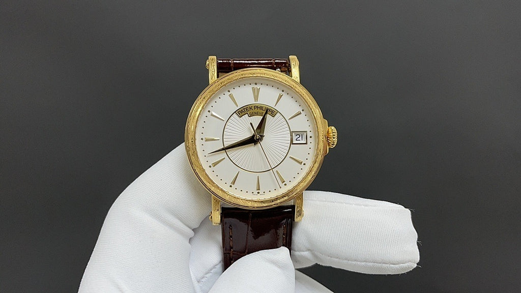 Patek Philippe Calatrava "Officer's Case" Silver Opaline Dial