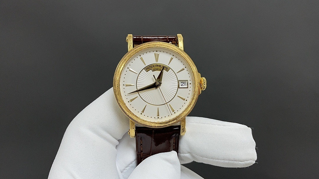 Patek Philippe Calatrava "Officer's Case" Silver Opaline Dial
