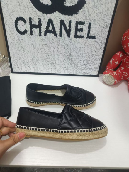 Espadrilles Chanel Lambskin Black