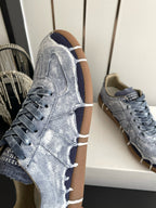 Maison Margiela Replica Low "Hand Painted Navy Canvas/Denim