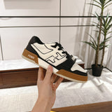 Fendi Match Black leather low-tops.