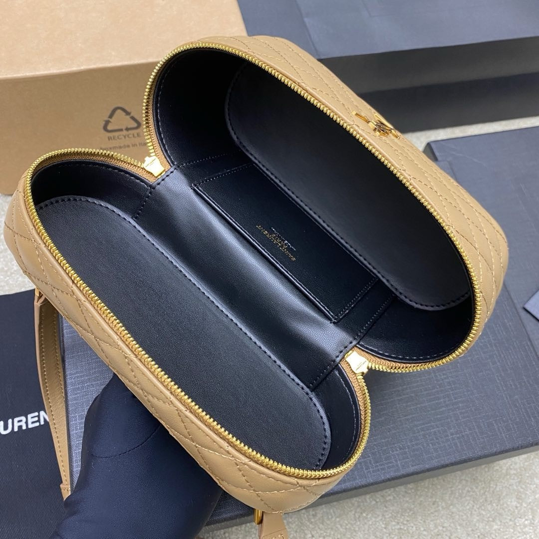 Saint Laurent Gaby Vanity  Bege Ferragens Douradas