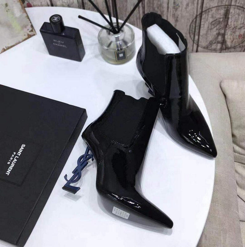bota de cano curto Saint Laurent blue