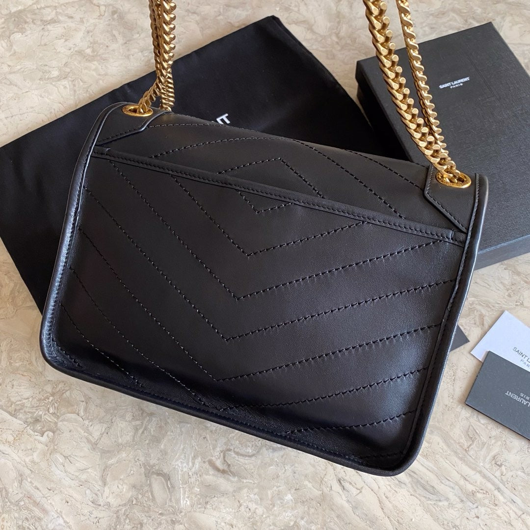 Saint Laurent NIKI baby Bag Black Ferragens Douradas