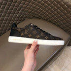 Frontrow Monogram Patent Canvas Cacao Brown White