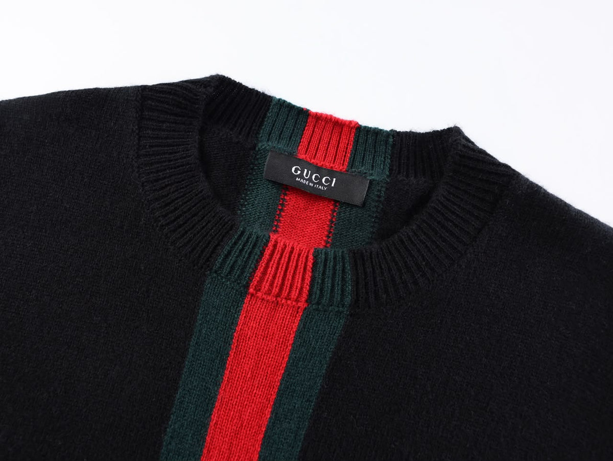 Suéter Gucci de Tricô com Listras Web