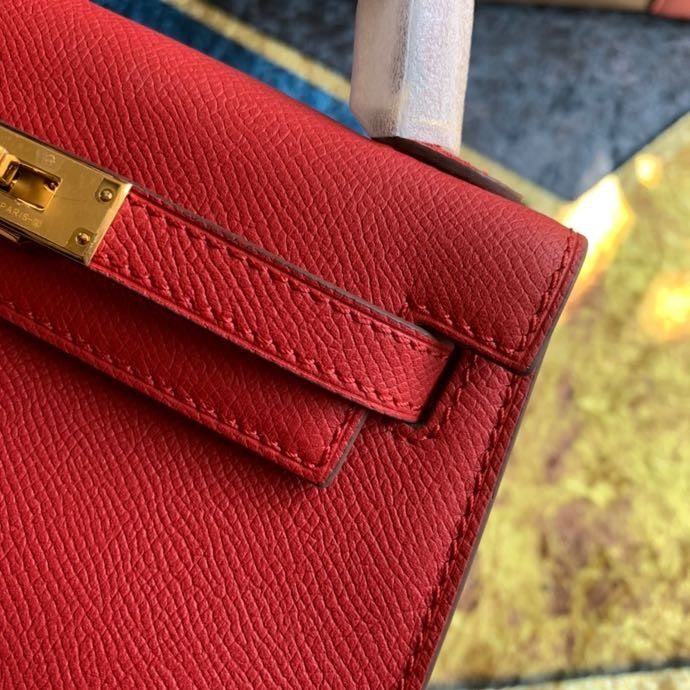 Bolsa Kelly Sellier Mini II Rouge Casaque (tamanho 20) .