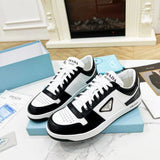 Prada Downtown Low Top Sneakers Leather White Black (Pronta entrega)