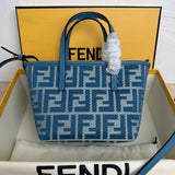 Fendi Roll Tote Mini FF Blue