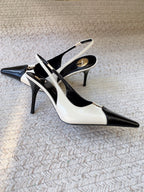 Saint Laurent Scarpin Slingback Babylone Breteuil Noir 90 mm