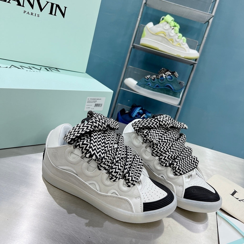 Lanvin Leather Curb Sneaker White – Manfrim Store