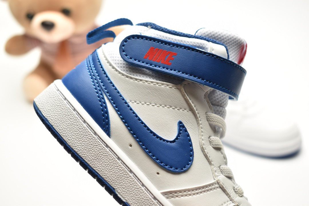 Nike Court Borough Mid 2 White / Blue Infantil