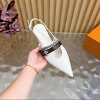 Louis Vuitton Vibe Slingback Flat Ballerina White