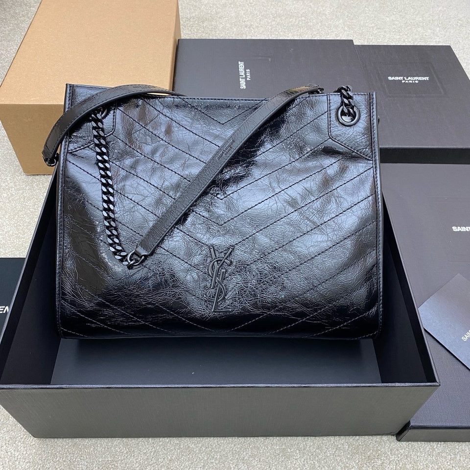 Saint Laurent Niki Shopping Bag All Black