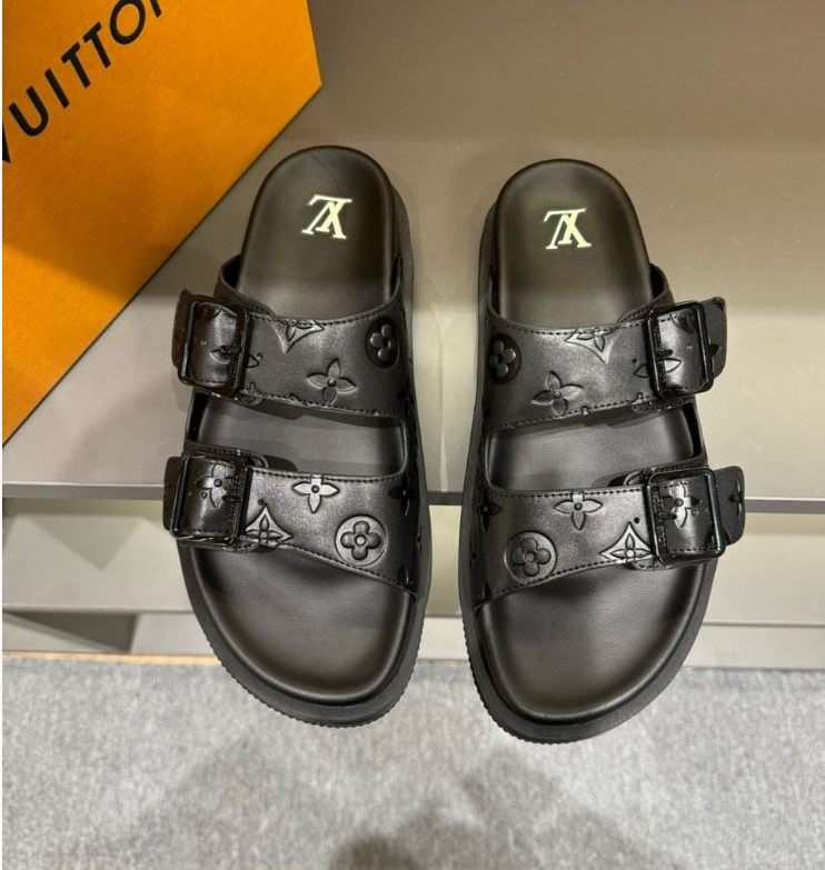 Sandalia Louis Vuitton Monogram Black .