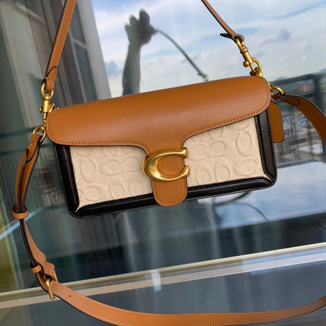 Bolsa Coach Tabby Shoulder Bag 26 Blocked Signature Canvas