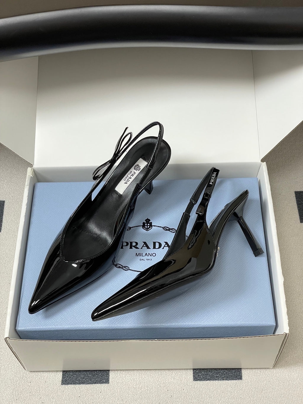 Prada  Slingback Pumps  Black