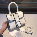 Delvaux Brillant Mini Leather Bag White / Black details