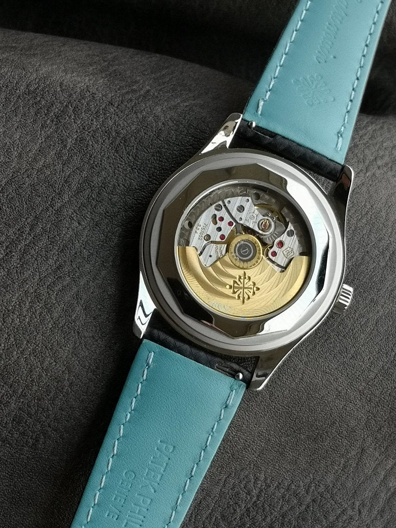 Patek Philippe Calatrava "Ebony" Black Dial with Sky-Blue Accents