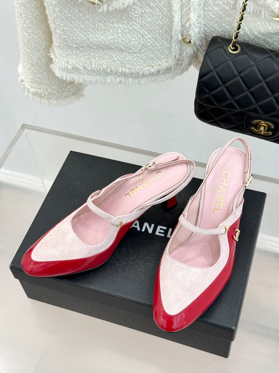 Chanel  Gabrielle Slingback Pumps Pink